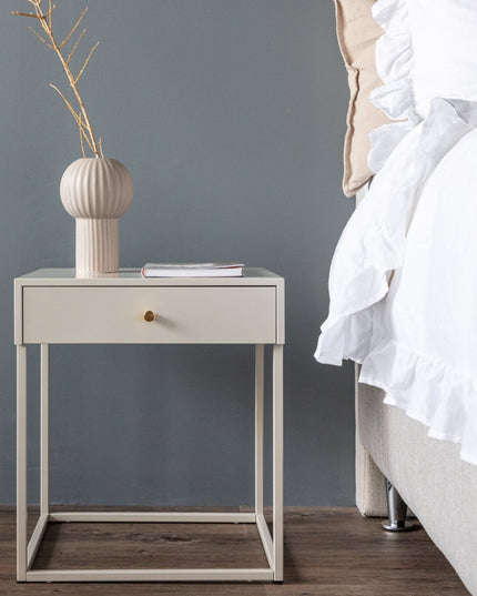 Bakal yöpöytä - beige / beige - KalusteDuo_Huonekaluliike_Pöytä