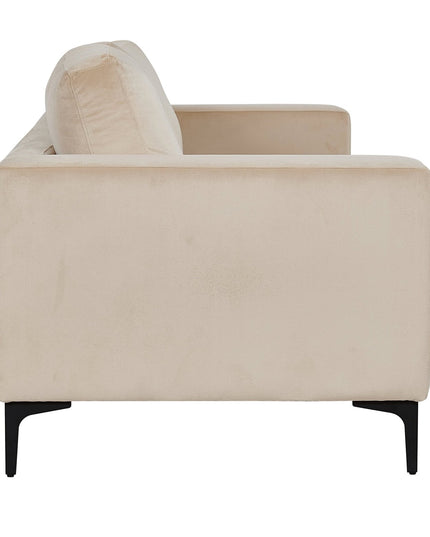 Bolero sohva - 3-istuttava - beige sametti - mustat jalat - KalusteDuo_Huonekaluliike_Sohva