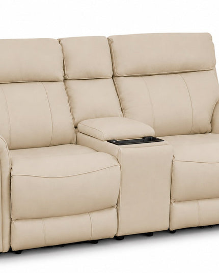 Braxon 2‑istuttava mekanismisohva – beige aito nahka - #KalusteDuo_#Huonekaluliike_2-istuttava sohva