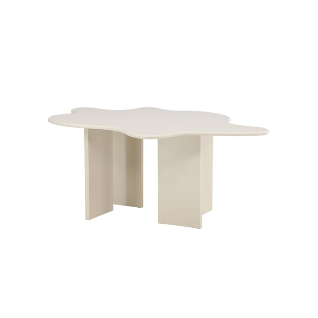 Flower ruokapöytä 190x123x76 cm - MDF beige maalaus FSC 100% - KalusteDuo_Huonekaluliike_Ruokapöytä