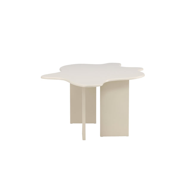 Flower ruokapöytä 190x123x76 cm - MDF beige maalaus FSC 100% - KalusteDuo_Huonekaluliike_Ruokapöytä