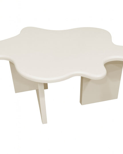 Flower sohvapöytä 115x76x40 cm - MDF beige maalaus FSC 100% - KalusteDuo_Huonekaluliike_Pöytä