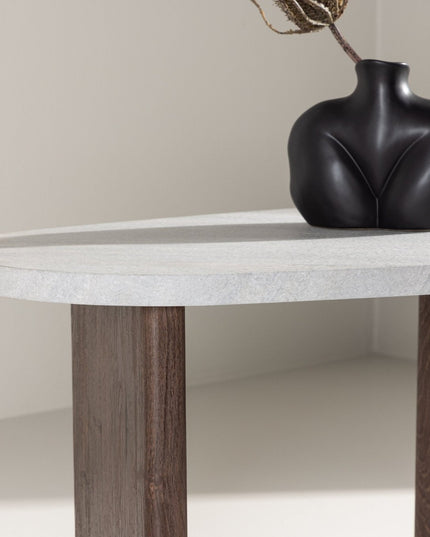 Grönvik sivupöytä 70x45 cm - mokka / betoninvärinen - KalusteDuo_Huonekaluliike_Pöytä
