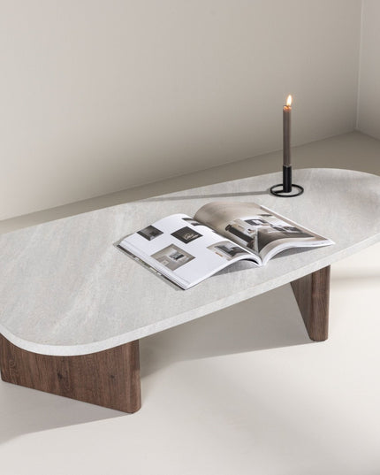 Grönvik sohvapöytä 130x65 cm - mokka / betoninvärinen - KalusteDuo_Huonekaluliike_Pöytä
