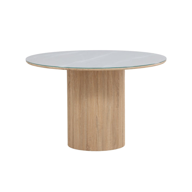 Härön ruokapöytä ø120x75 cm - kansi karkaistu lasi FSC 100% - #KalusteDuo_#Huonekaluliike_Ruokapöytä