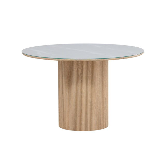 Härön ruokapöytä ø120x75 cm - kansi karkaistu lasi FSC 100% - #KalusteDuo_#Huonekaluliike_Ruokapöytä