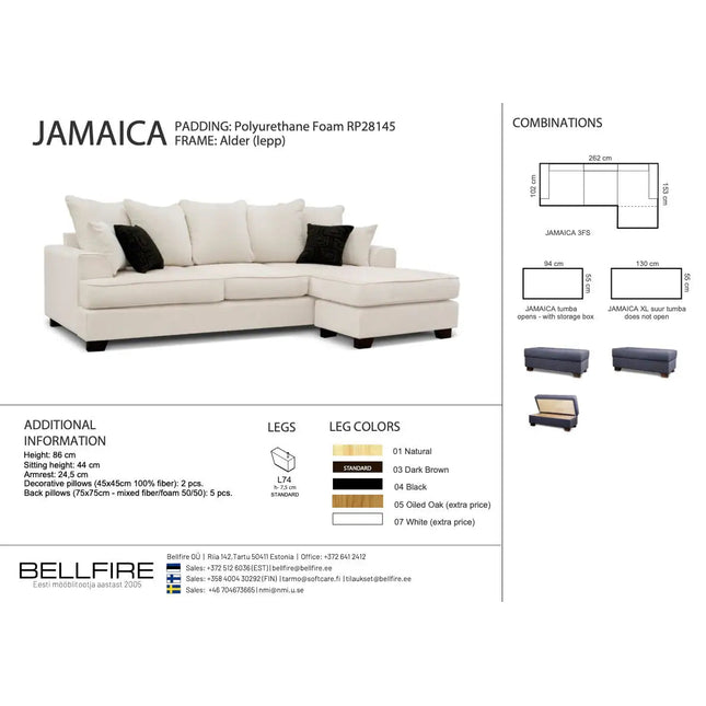 Jamaica XL Divaanisohva - KalusteDuo_Huonekaluliike_divaanisohva
