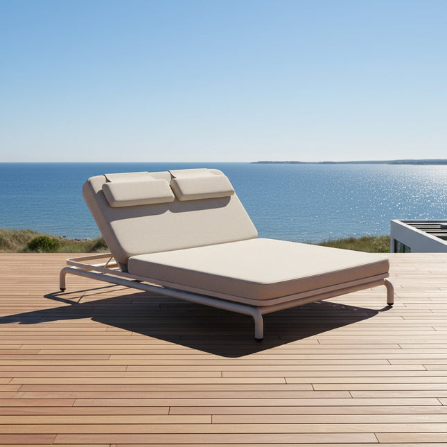 Kirra Double Sunbed - hiekka tai harmaa väri - KalusteDuo_Huonekaluliike_Aurinkovuode