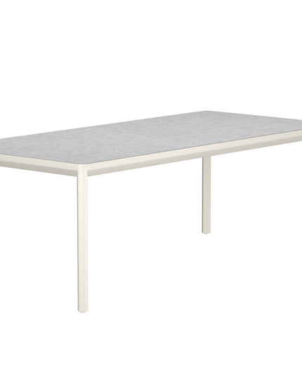 Lino ruokapöytä 220x100x74 cm - beige alumiini / keraaminen lasi - KalusteDuo_Huonekaluliike_Ruokapöytä ulkokäyttöön