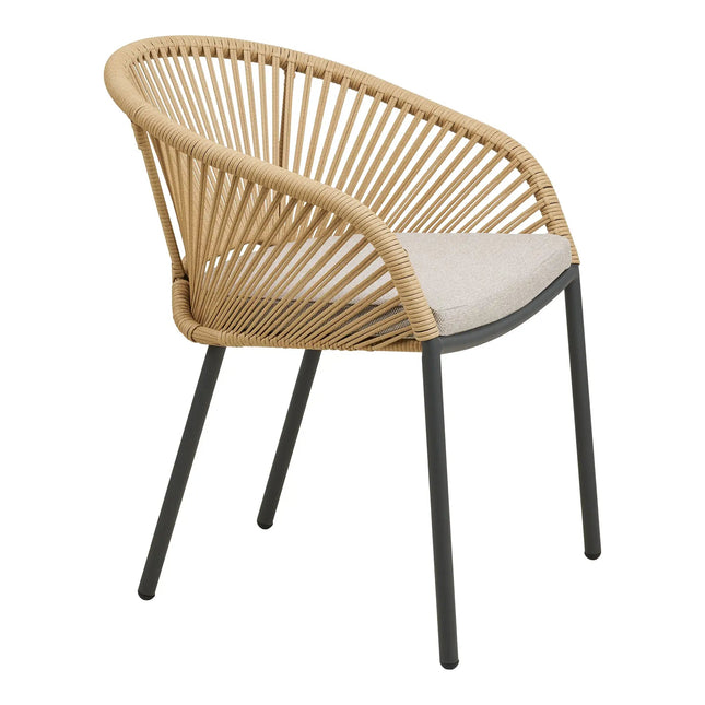 Novella terassituoli beige/hiekka - House Nordic - KalusteDuo_Huonekaluliike_nojatuoli ulkokäyttöön