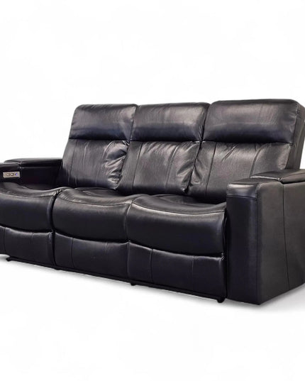 Relax 3‑istuttava sähkörecliner‑sohva - musta nahka - KalusteDuo_Huonekaluliike_recliner sohva