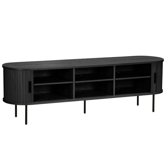Rulo TV-taso 180 cm - musta tammi - KalusteDuo_Huonekaluliike_TV-taso