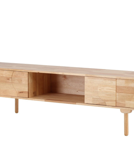 Skärhamn TV-kaappi 200x45x55 cm - luonnonvärinen kumipuu - KalusteDuo_Huonekaluliike_Säilytyskaluste