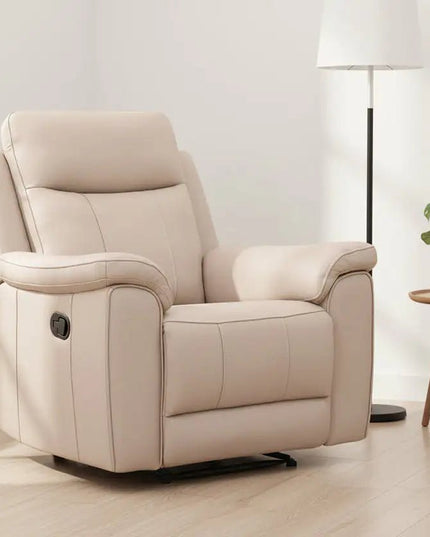 Soft Rest 1‑istuttava recliner tuoli - beige nahka - KalusteDuo_Huonekaluliike_recliner tuoli