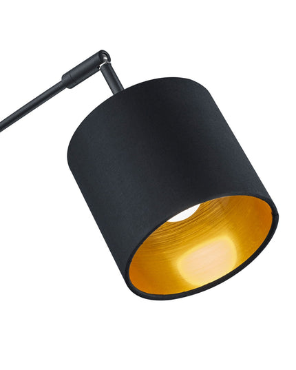 Tom lattiavalaisin | Moderni 5‑spotin mattamusta designvalaisin - #KalusteDuo_#Huonekaluliike_Lattiavalaisin
