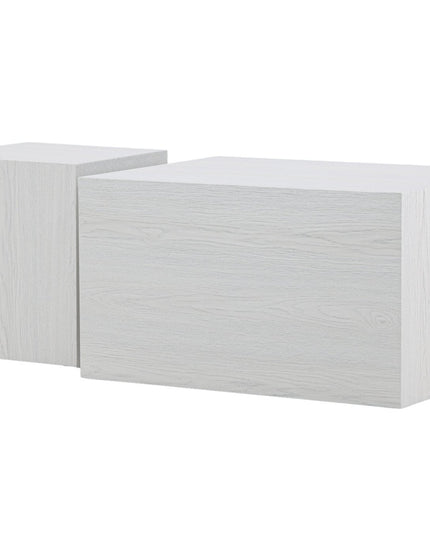 York korkea sohvapöytä - valkolakattu / valkolakattu MDF +York matala sohvapöytä - valkolakattu / valkolakattu MDF - KalusteDuo_Huonekaluliike_Pöytä
