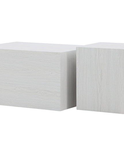 York korkea sohvapöytä - valkolakattu / valkolakattu MDF +York matala sohvapöytä - valkolakattu / valkolakattu MDF - KalusteDuo_Huonekaluliike_Pöytä