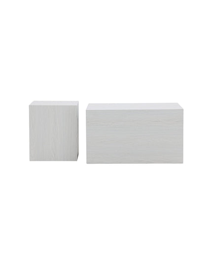 York korkea sohvapöytä - valkolakattu / valkolakattu MDF +York matala sohvapöytä - valkolakattu / valkolakattu MDF - KalusteDuo_Huonekaluliike_Pöytä